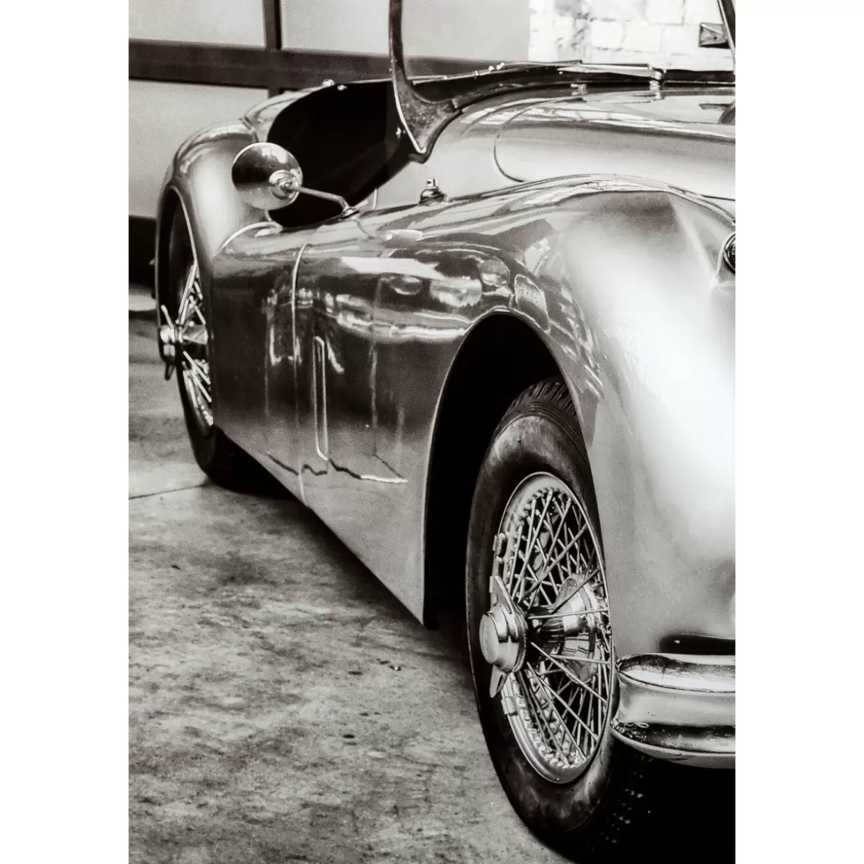 KARE Design Bilder | Glasbild Vintage Cabrio 150X100Cm