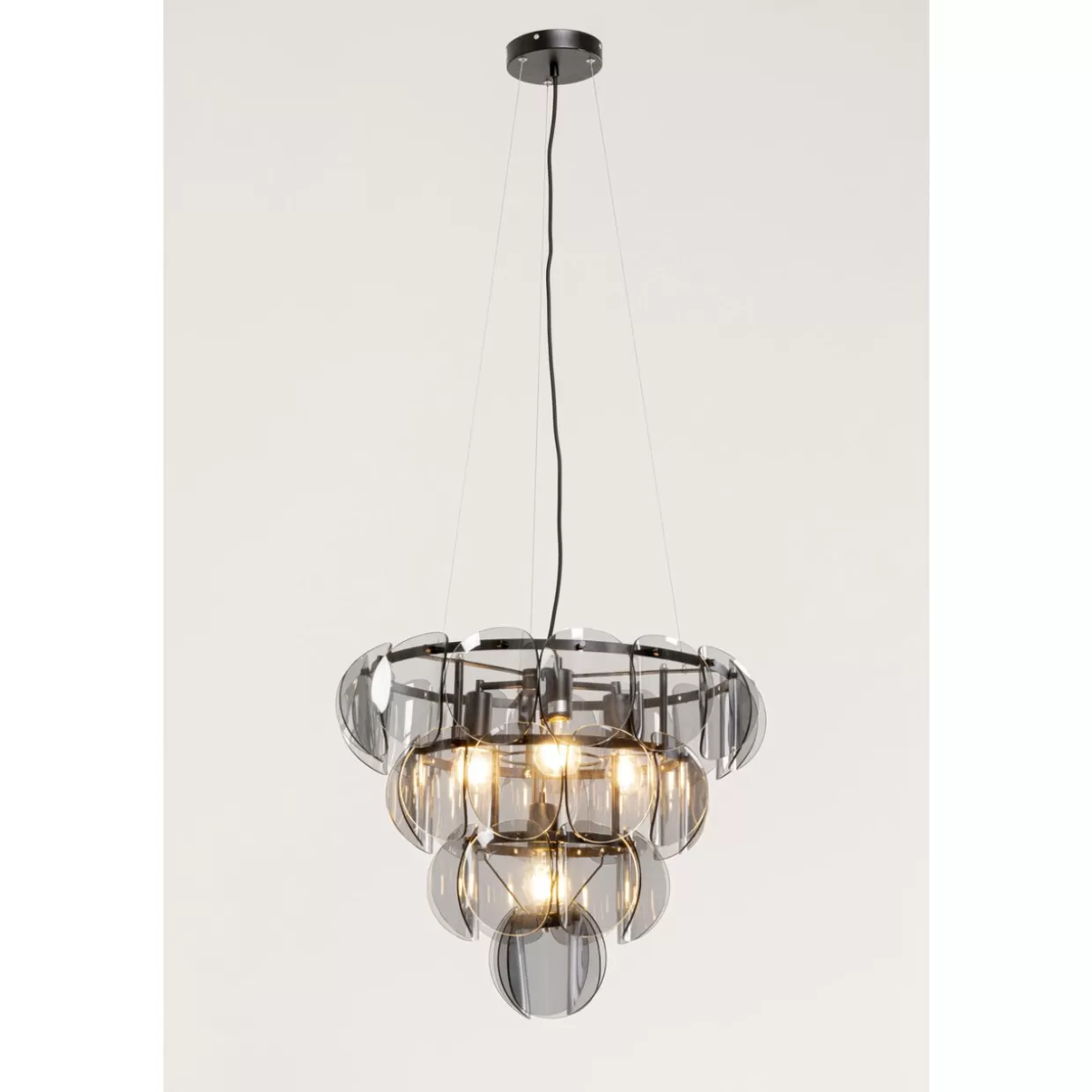 KARE Design Hängeleuchten | Hangeleuchte Mariposa Three Circle Schwarz Smoke
