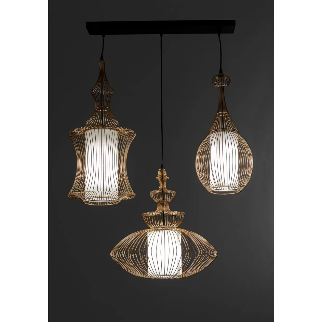 KARE Design Hängeleuchten | Hangeleuchte Swing Iron Tre Gold