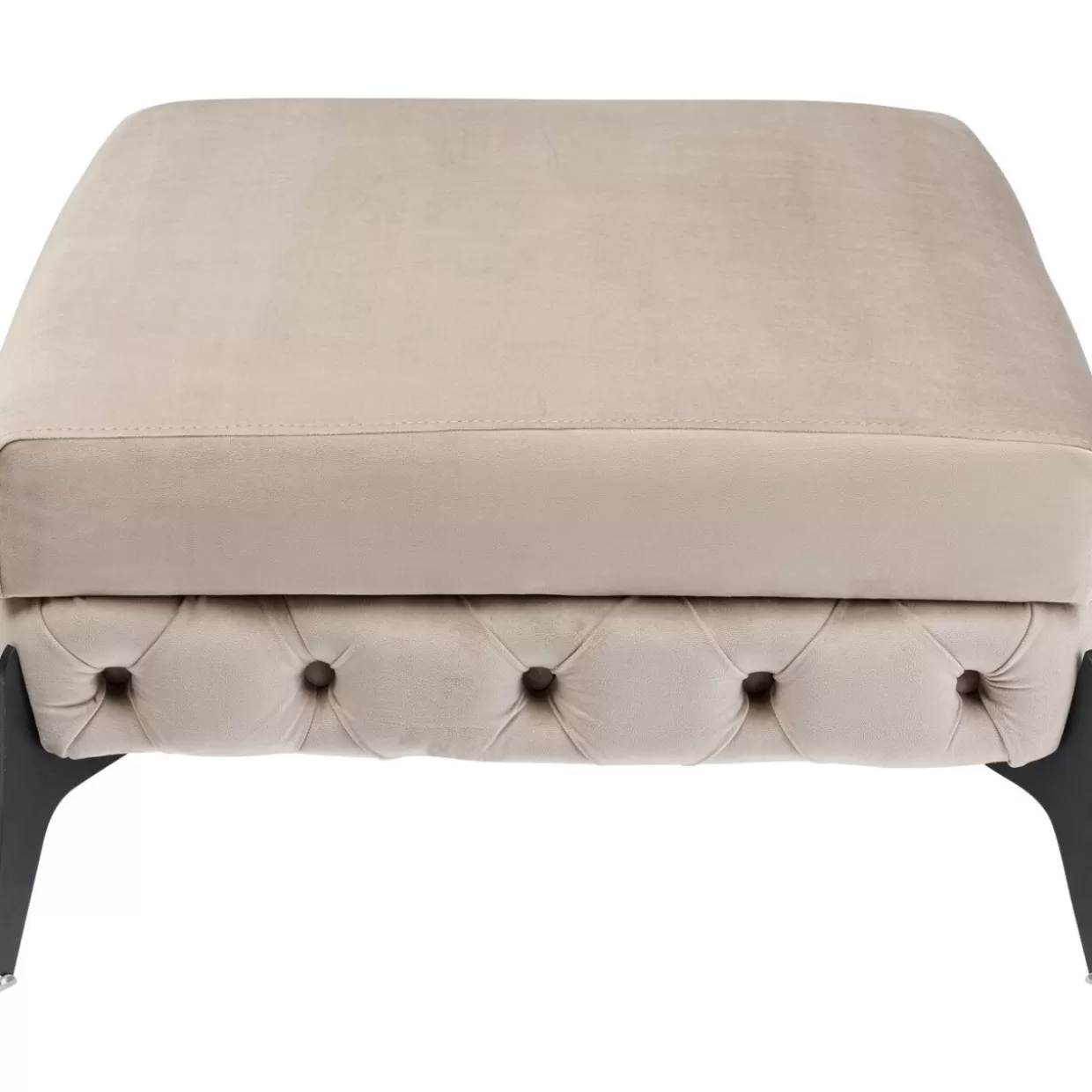 KARE Design Sitzbänke | Hocker Bellissima Velvet Beige 80Cm