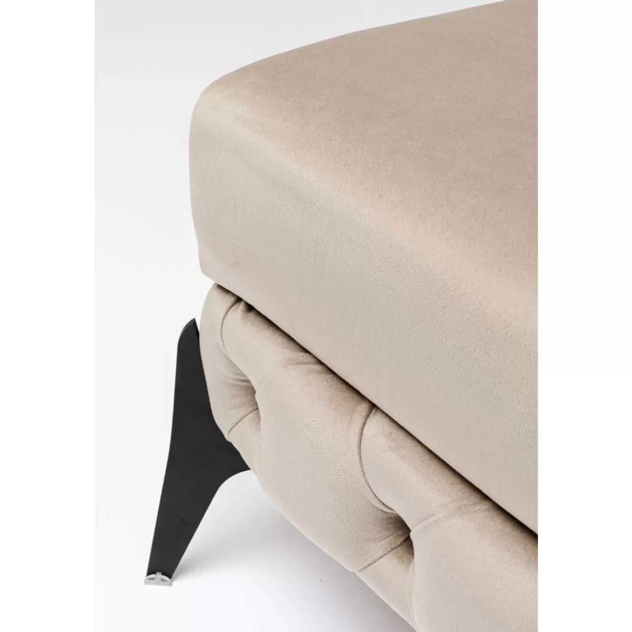 KARE Design Sitzbänke | Hocker Bellissima Velvet Beige 80Cm