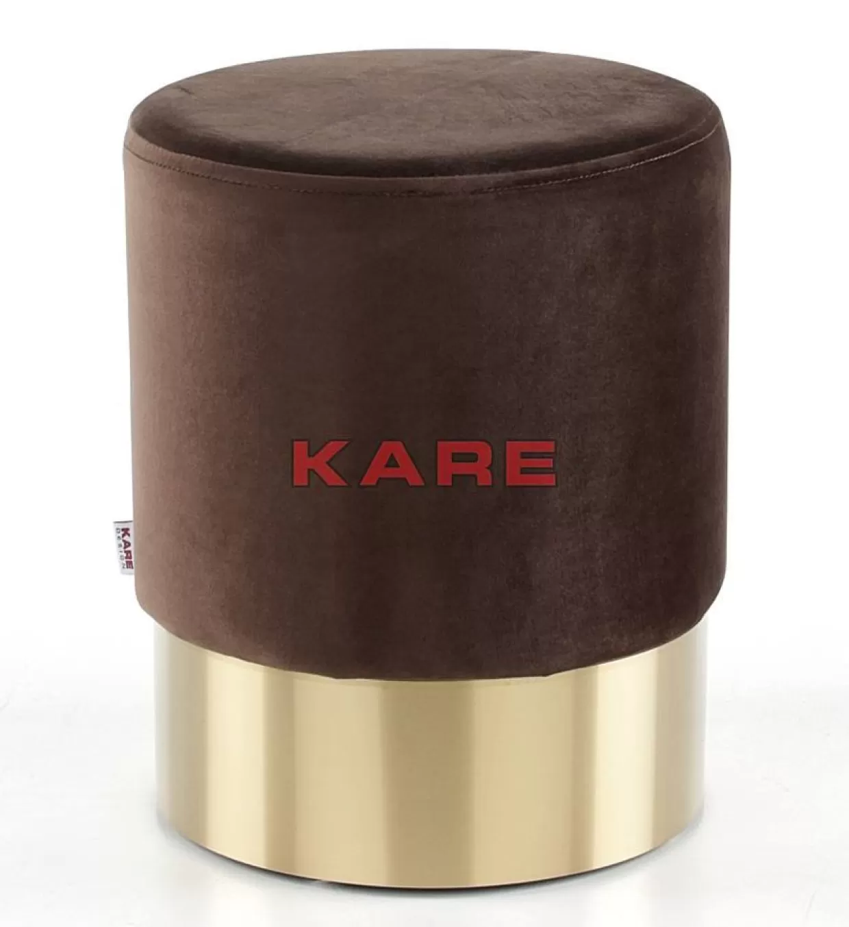KARE Design Sitzbänke | Hocker Cherry Braun Brass O35Cm