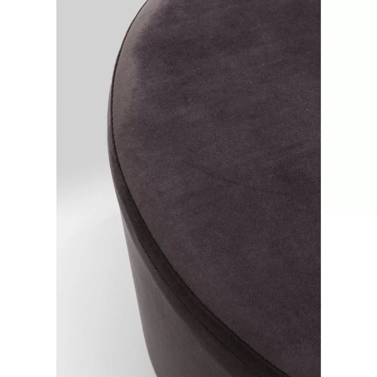KARE Design Sitzbänke | Hocker Cherry Dunkelgrau Silver O55Cm