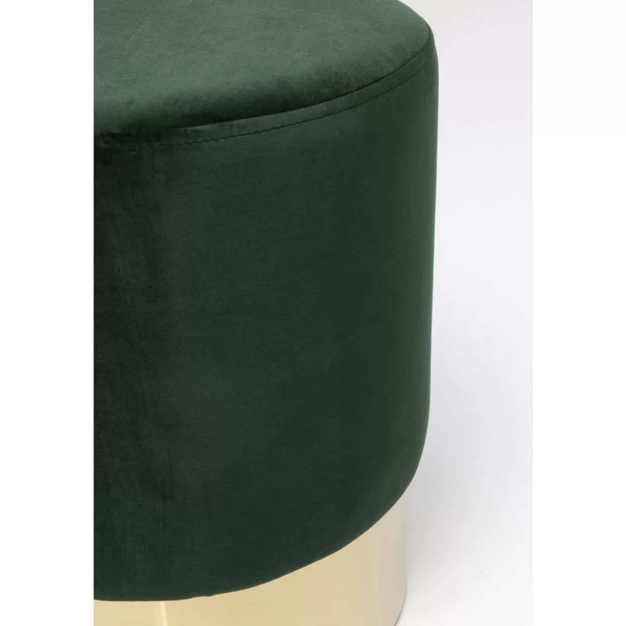 KARE Design Sitzbänke | Hocker Cherry Dunkelgrun Brass O35Cm
