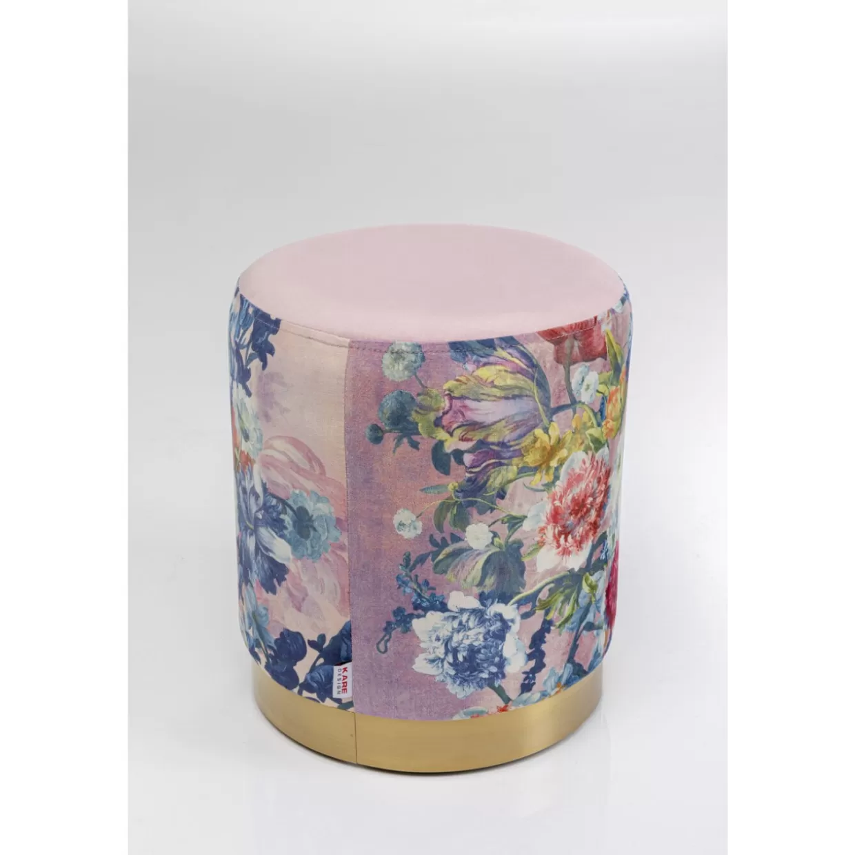 KARE Design Sitzbänke | Hocker Cherry Flower Rosa Brass O32Cm