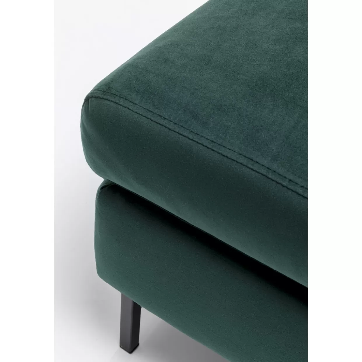 KARE Design Sitzbänke | Hocker Gianni Velvet Dunkelgrun Schwarz