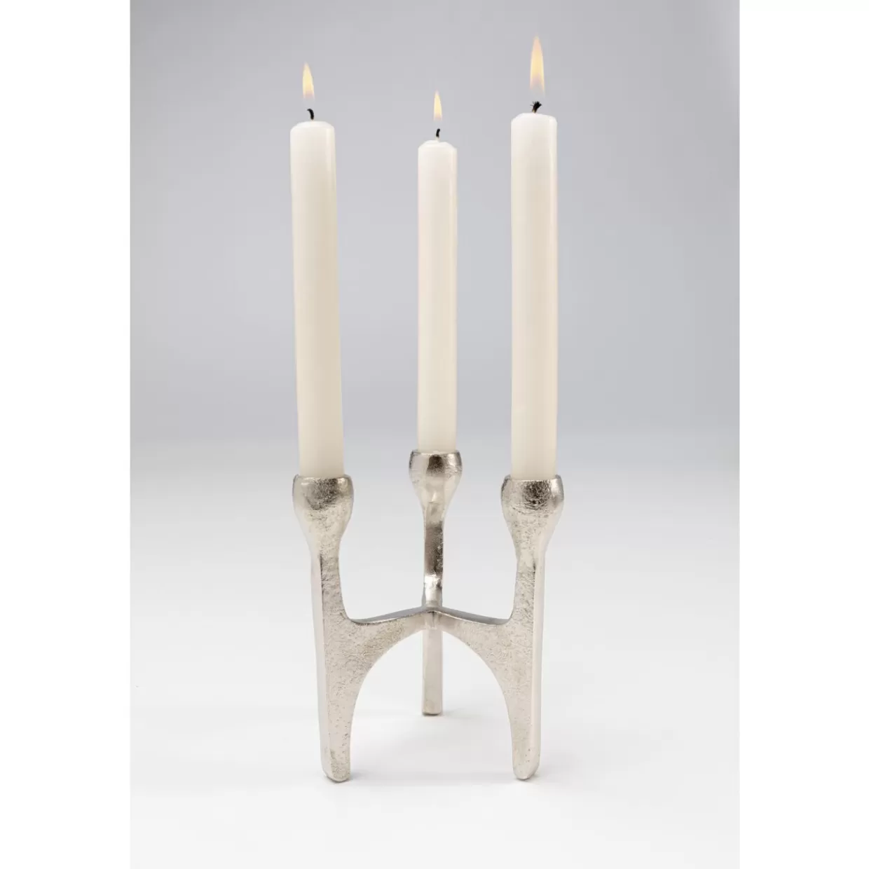 KARE Design Kerzenständer & Laternen | Kerzenständer Stacky Silber 15Cm