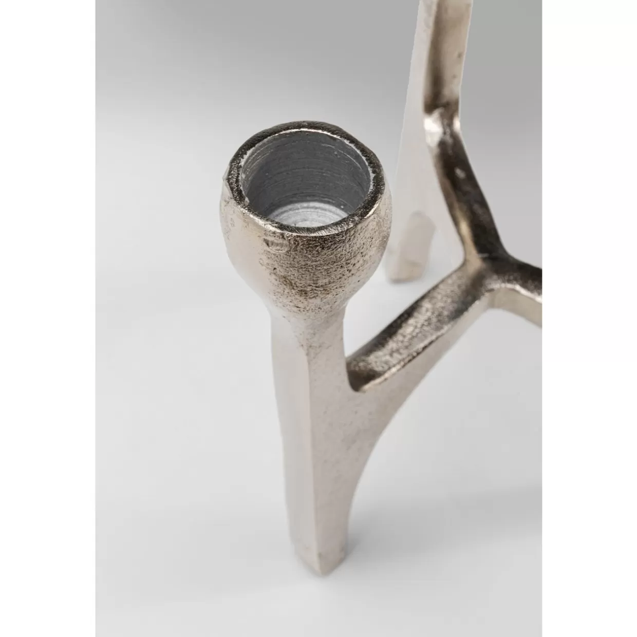 KARE Design Kerzenständer & Laternen | Kerzenständer Stacky Silber 15Cm