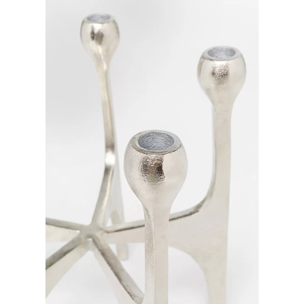 KARE Design Kerzenständer & Laternen | Kerzenständer Stacky Silber 31Cm
