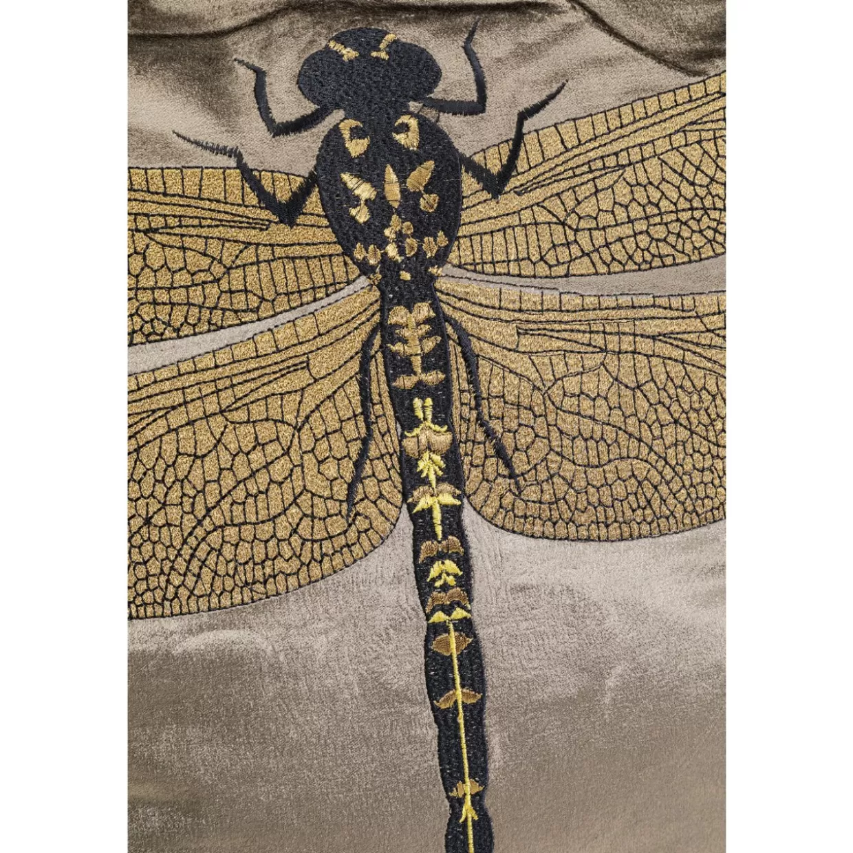 KARE Design Kissen | Kissen Glitter Dragonfly Braun 40X40Cm