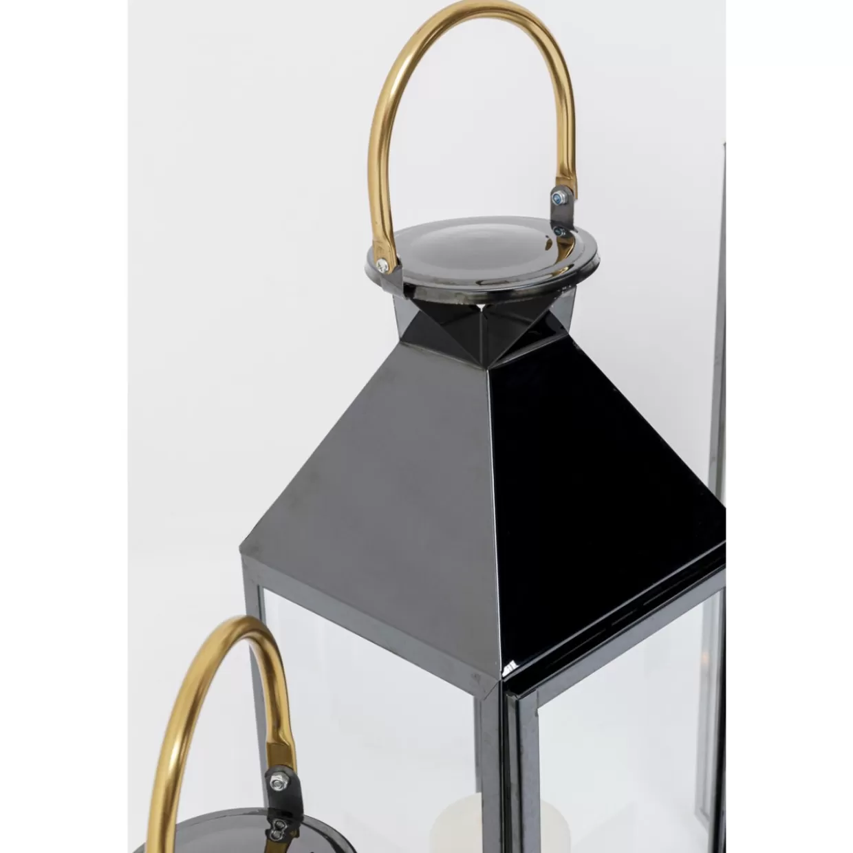 KARE Design Kerzenständer & Laternen | Laterne Giardino Schwarz Gold (4/Set)