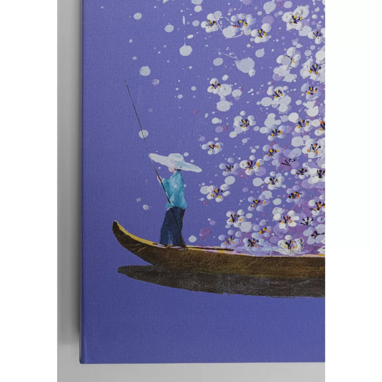 KARE Design Bilder | Leinwandbild Flower Boat Lila Weis 120X160Cm