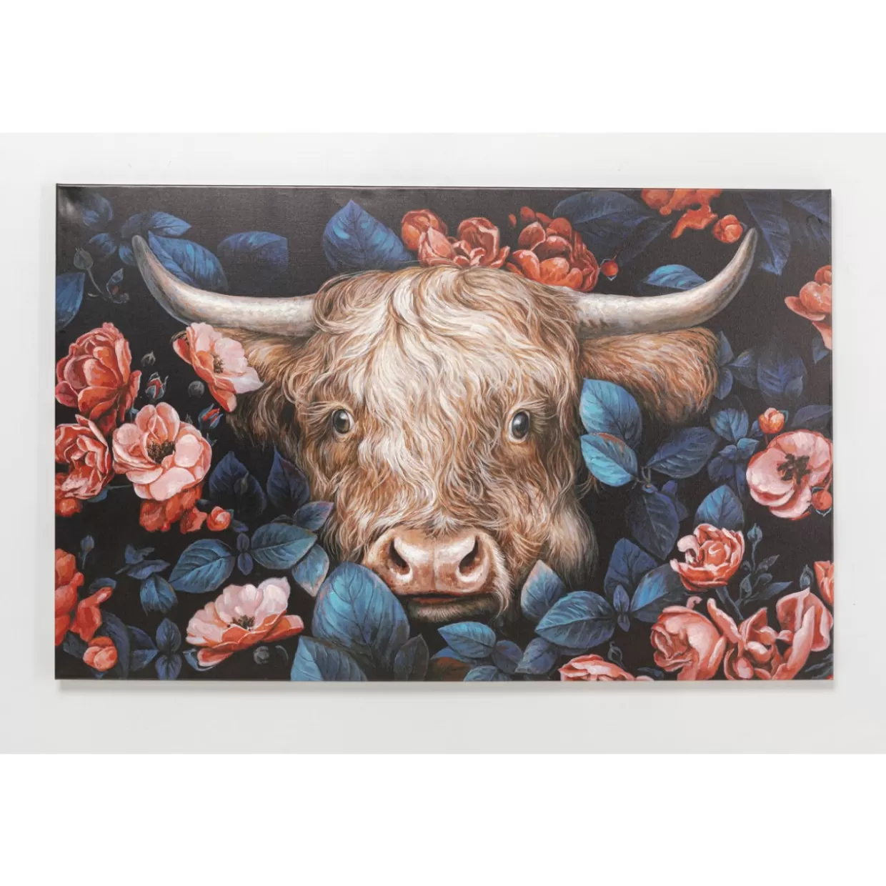 KARE Design Bilder | Leinwandbild Yak In Flower 140X90Cm