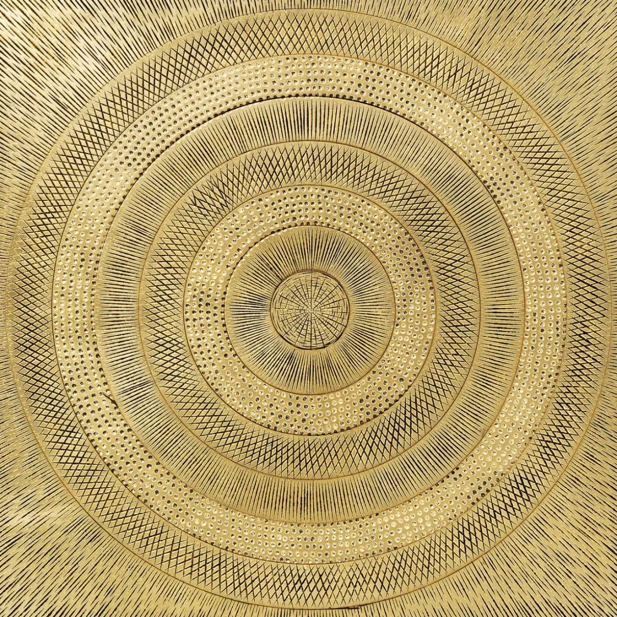 KARE Design Bilder | Objektbild Art Circle Gold 120X120Cm