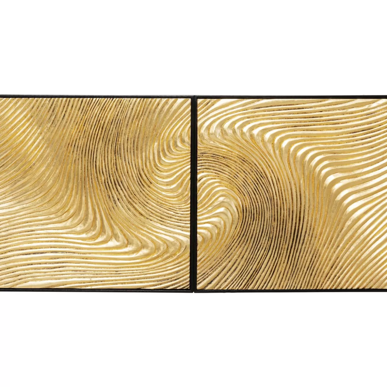 KARE Design Bilder | Objektbild Wave Gold (2/Set)