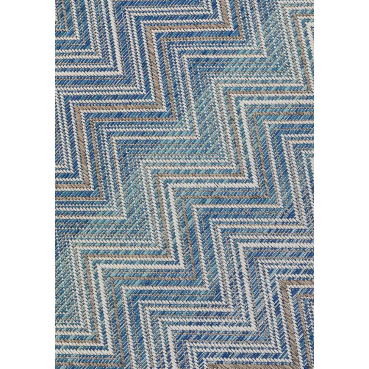 KARE Design Teppiche | Outdoor Teppich Zigzag Blau 160X230Cm