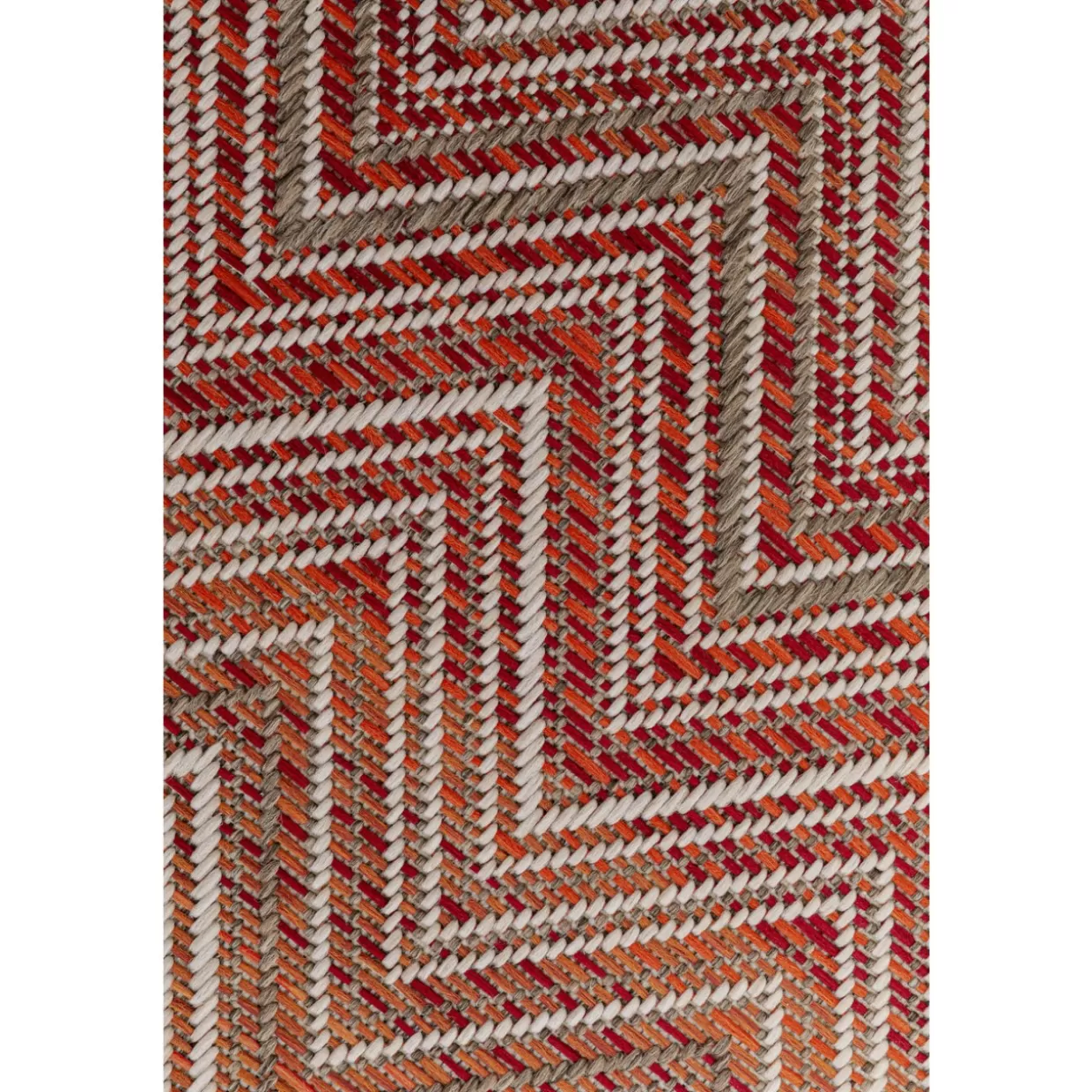 KARE Design Teppiche | Outdoor Teppich Zigzag Rot 160X230Cm