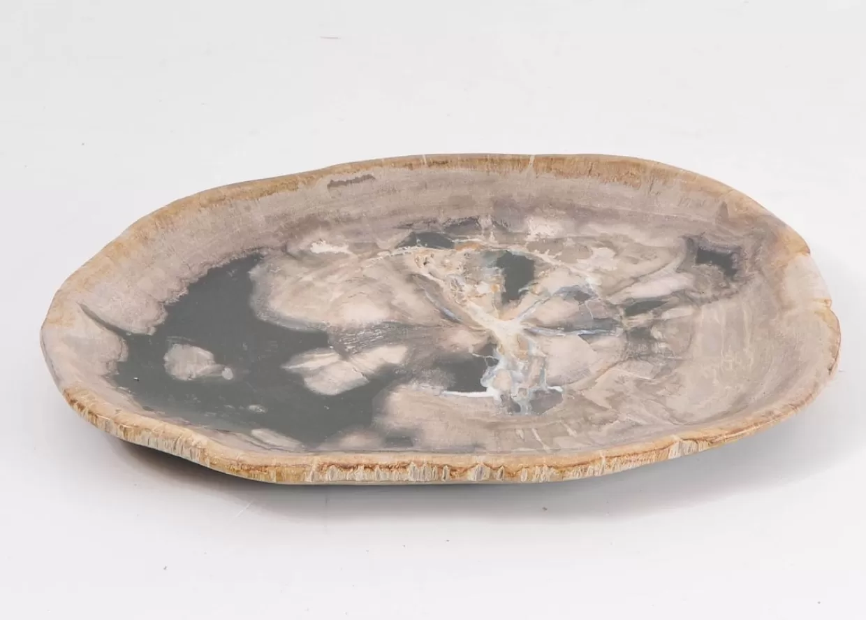 KARE Design Geschirr & Tischaccessoires | Platte Elfenbos Versteinertes Holz