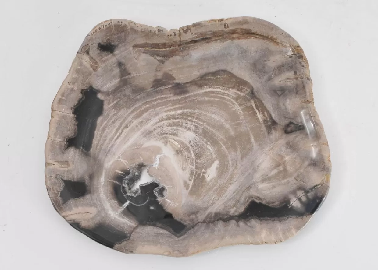 KARE Design Geschirr & Tischaccessoires | Platte Kristalmeer Versteinertes Holz