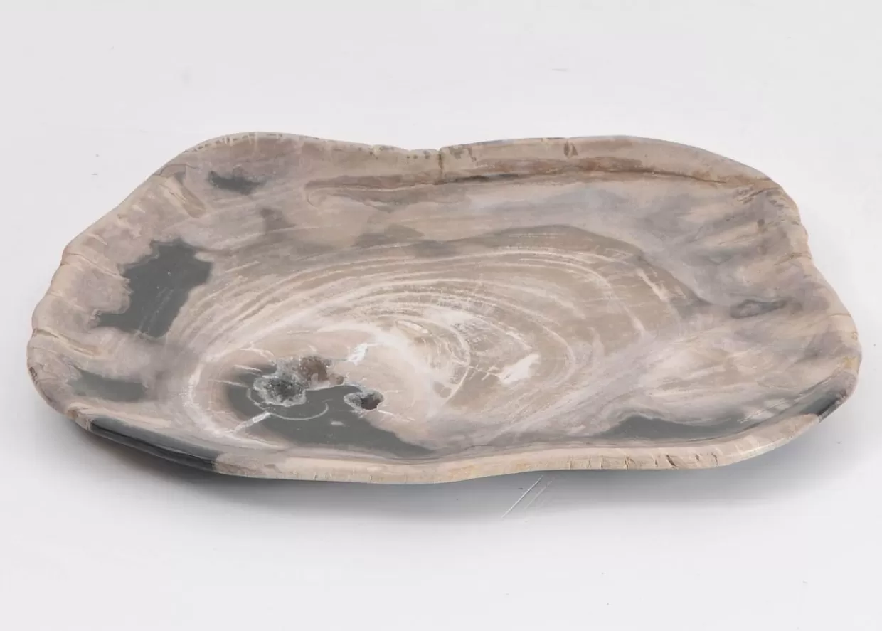 KARE Design Geschirr & Tischaccessoires | Platte Kristalmeer Versteinertes Holz