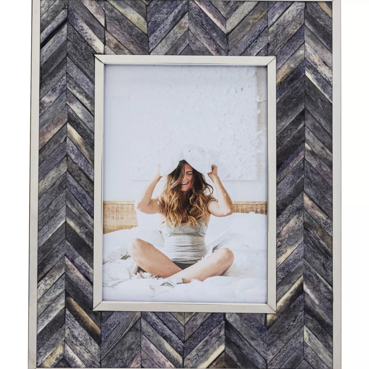 KARE Design Deko & Geschenkartikel | Rahmen Chevron Grau 13X18