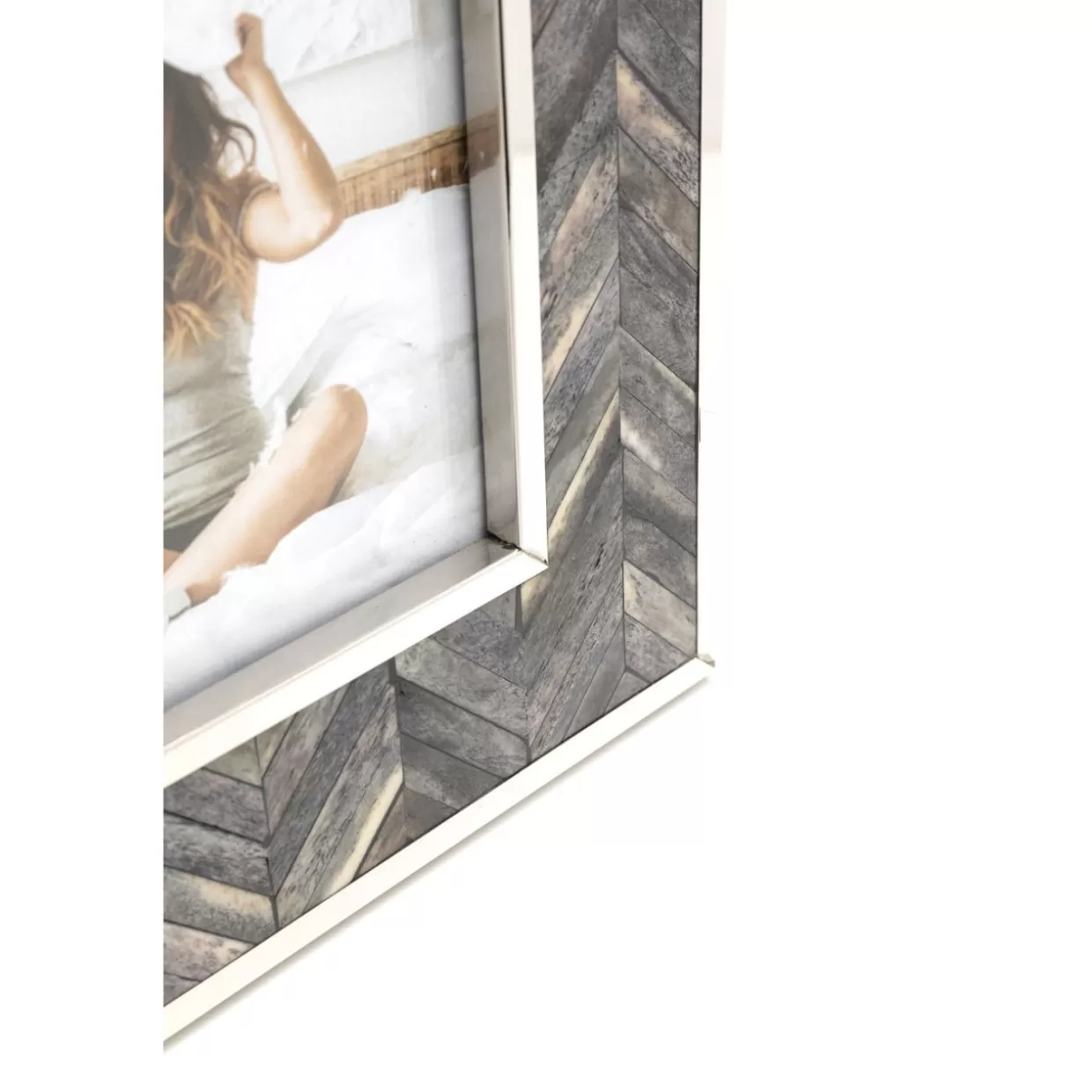 KARE Design Deko & Geschenkartikel | Rahmen Chevron Grau 13X18