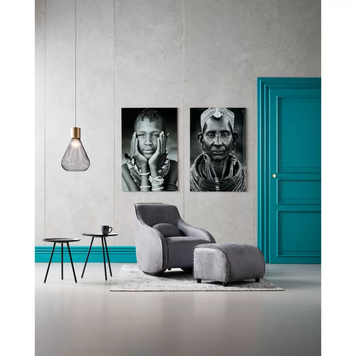 KARE Design Sessel | Schaukelsessel Swing Ritmo Vintage Grey