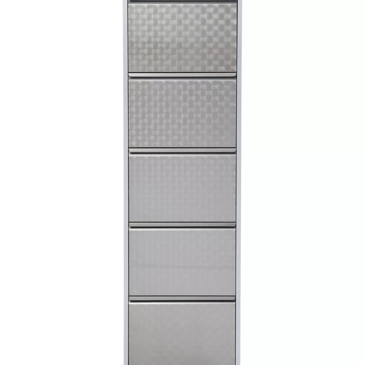 KARE Design Kleinmöbel & Sonstiges | Schuhkipper Caruso 5-Er Silber/Geflext