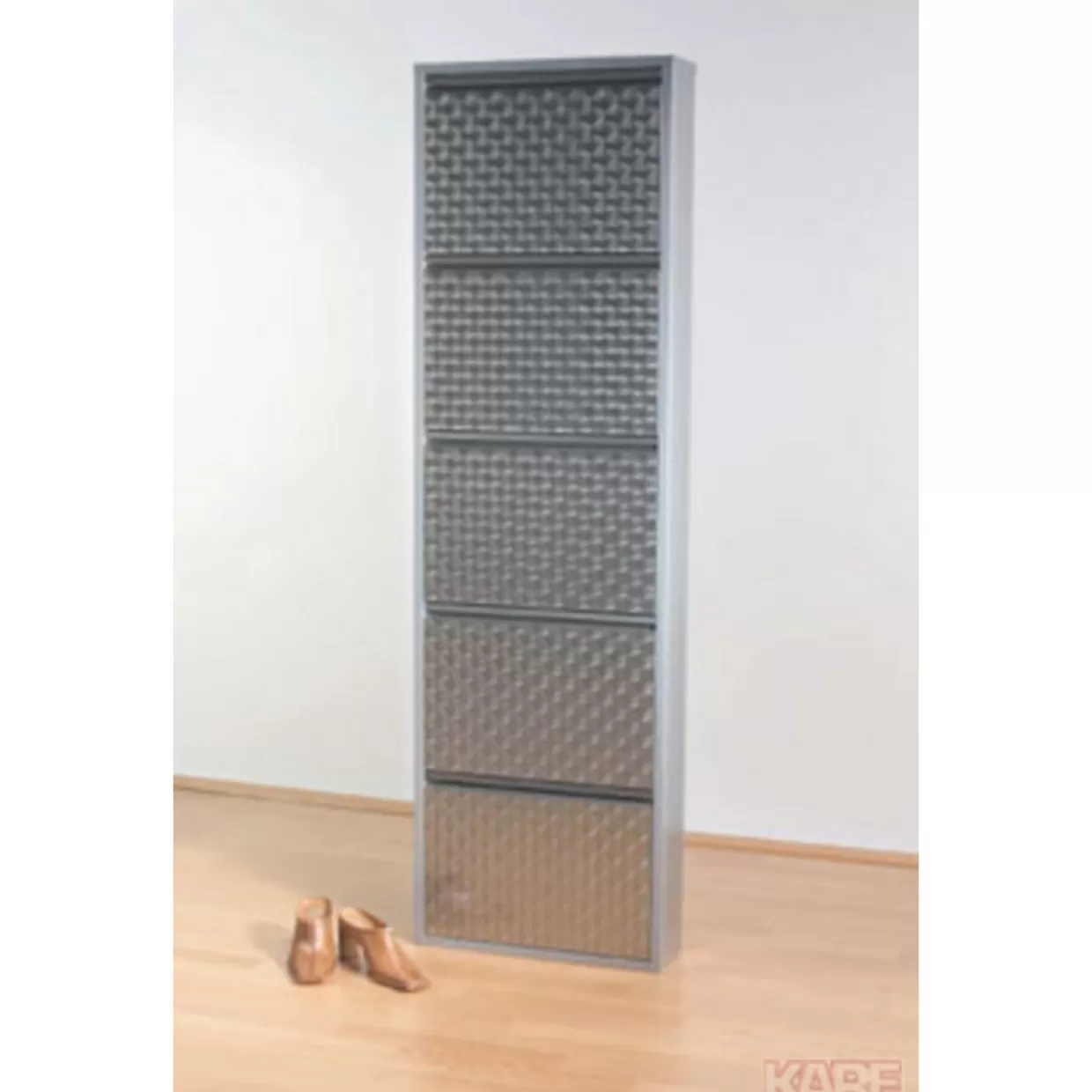 KARE Design Kleinmöbel & Sonstiges | Schuhkipper Caruso 5-Er Silber/Geflext (Mo)