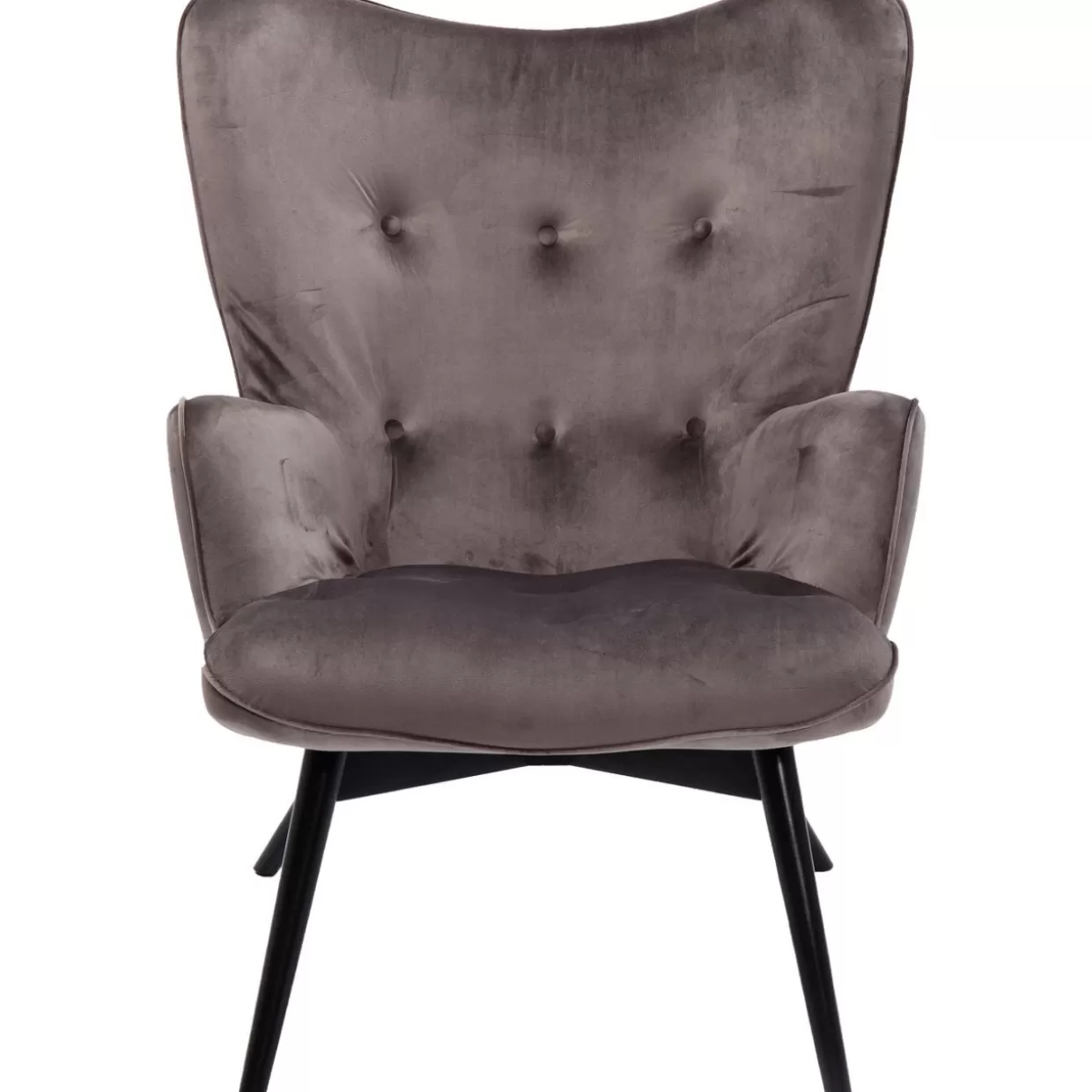 KARE Design Sessel | Sessel Black Vicky Velvet Grau