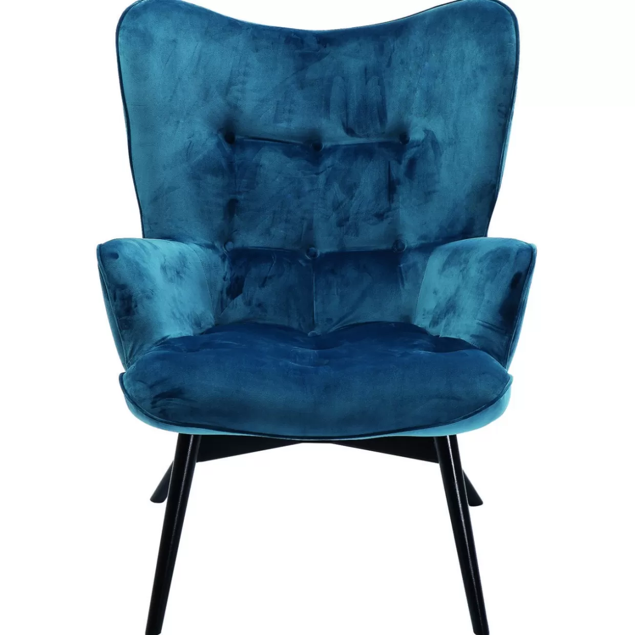 KARE Design Sessel | Sessel Black Vicky Velvet Petrol