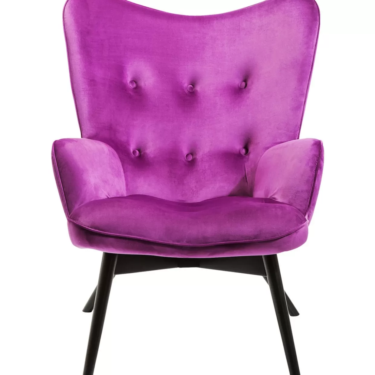 KARE Design Sessel | Sessel Black Vicky Velvet Purple
