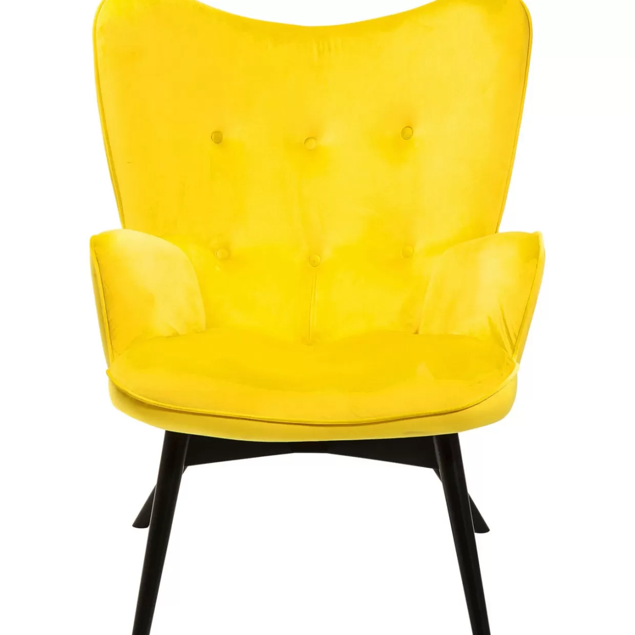 KARE Design Sessel | Sessel Black Vicky Velvet Yellow