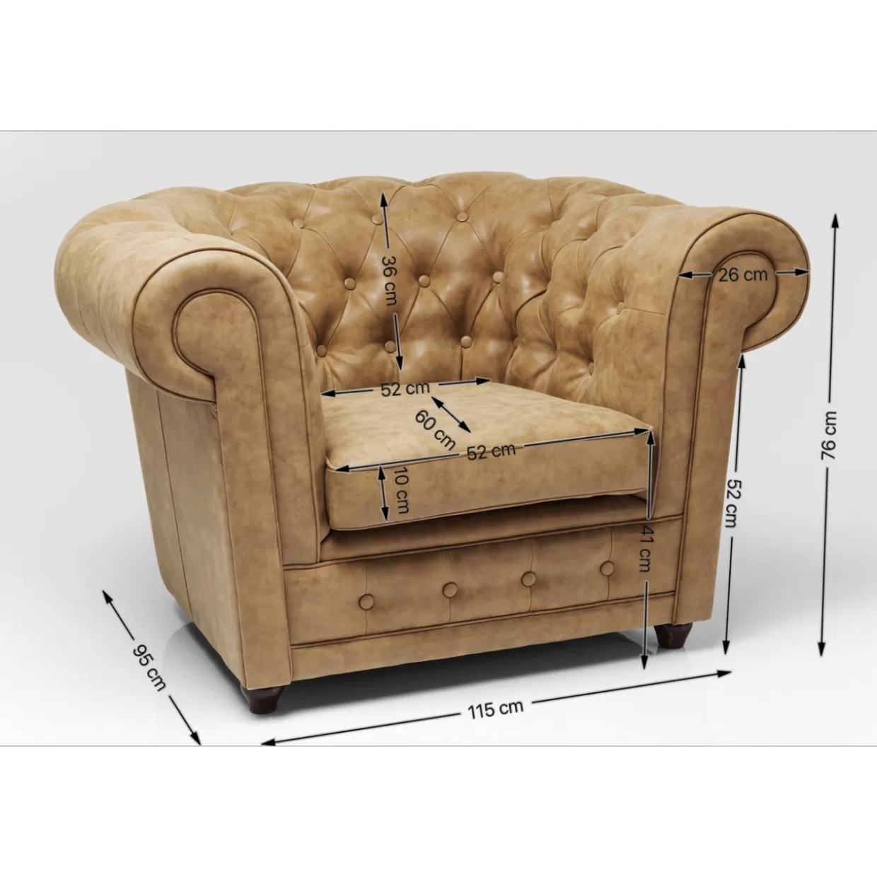 KARE Design Sessel | Sessel Cambridge Vintage Econo