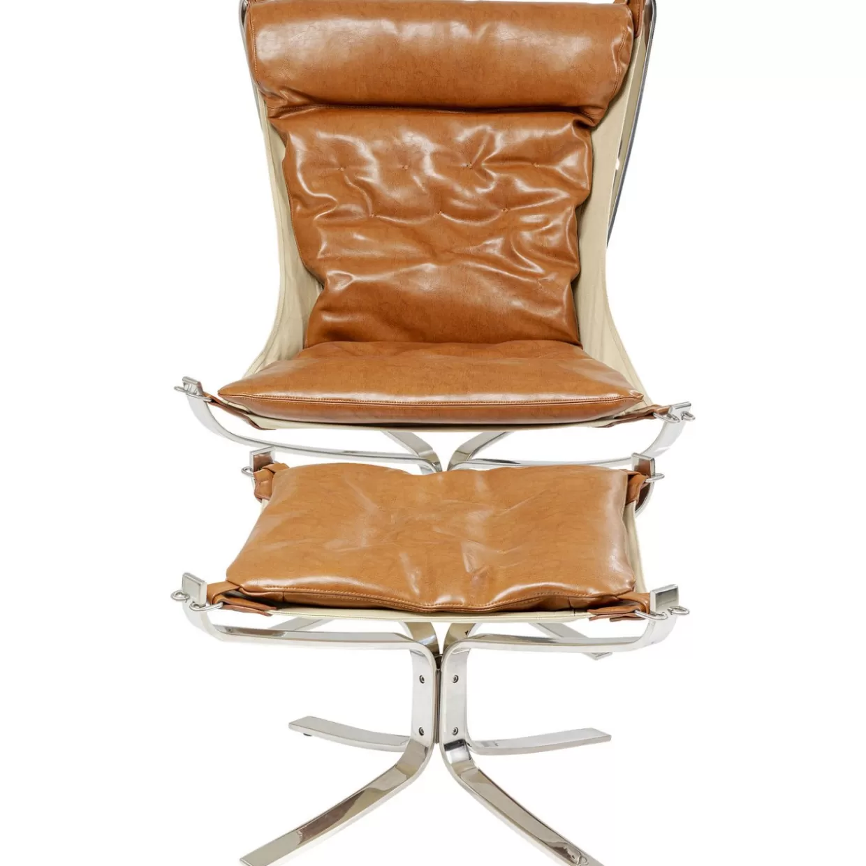 KARE Design Sessel | Sessel Mit Hocker Washington Braun