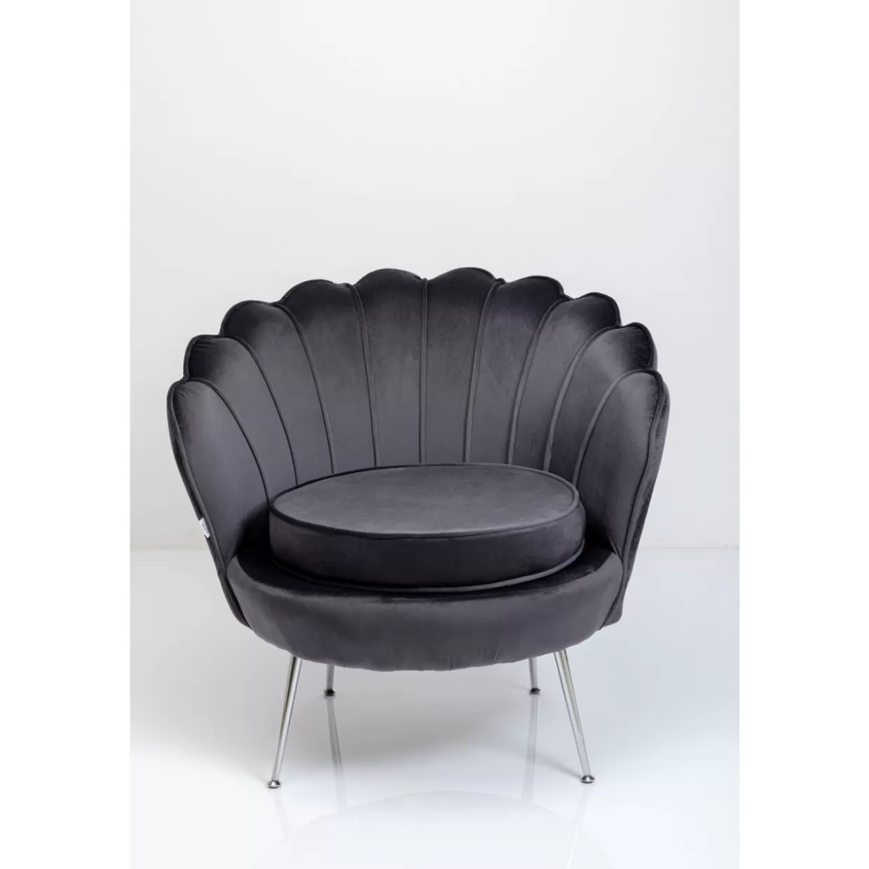 KARE Design Sessel | Sessel Water Lily Chrom Grau