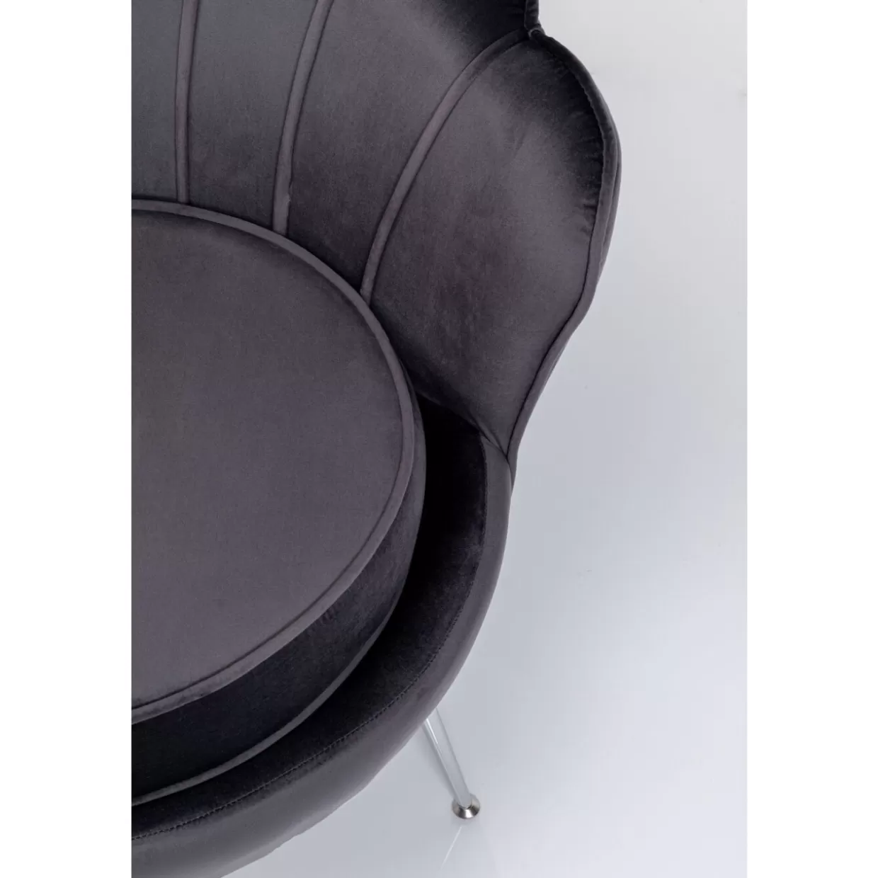 KARE Design Sessel | Sessel Water Lily Chrom Grau