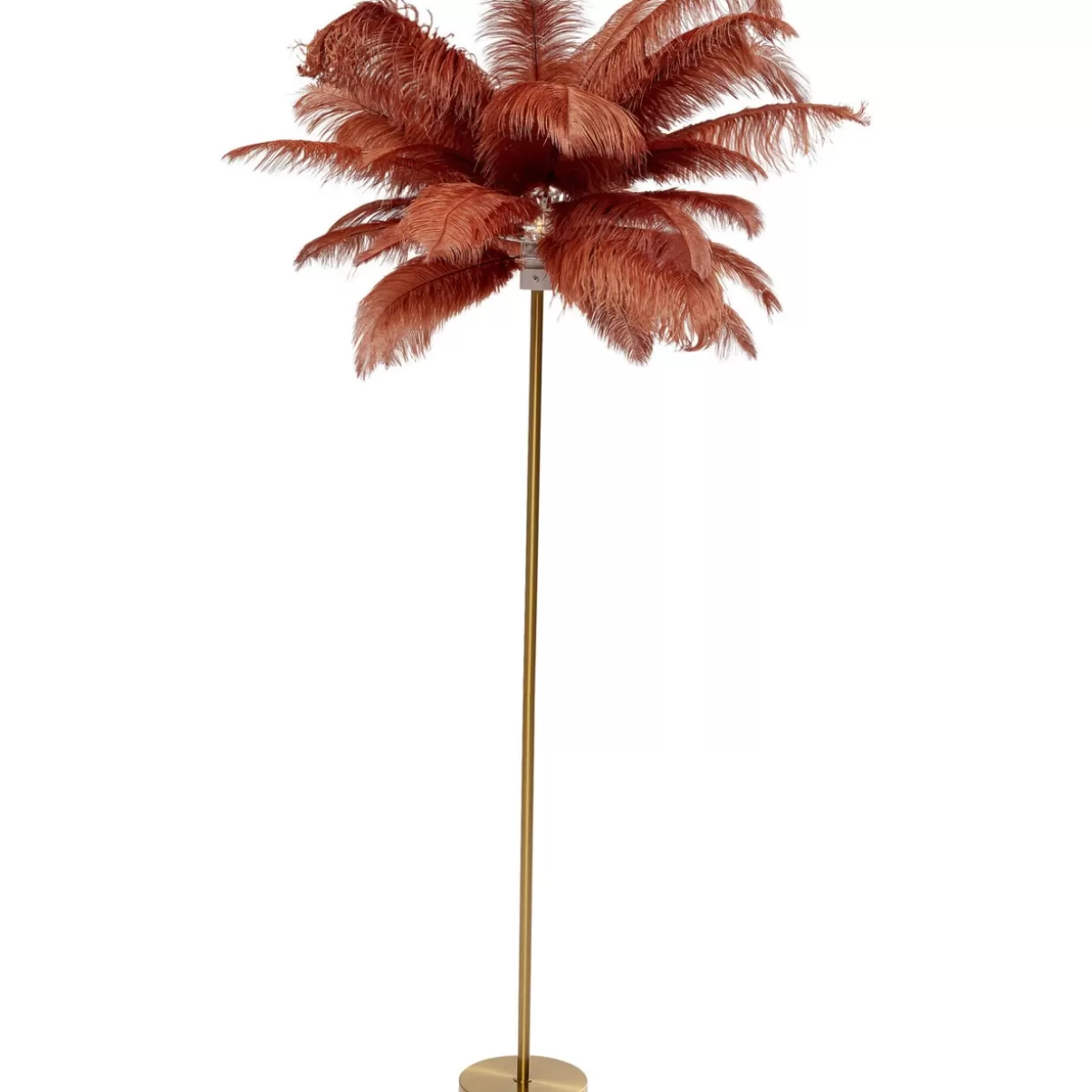 KARE Design Steh & Bodenleuchten | Stehleuchte Feather Palm Rusty Red 165Cm
