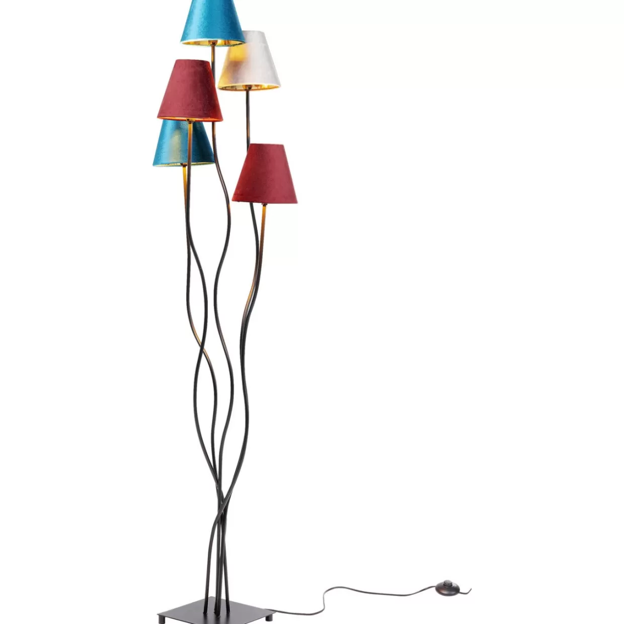 KARE Design Steh & Bodenleuchten | Stehleuchte Flexible Velvet Schwarz Cinque