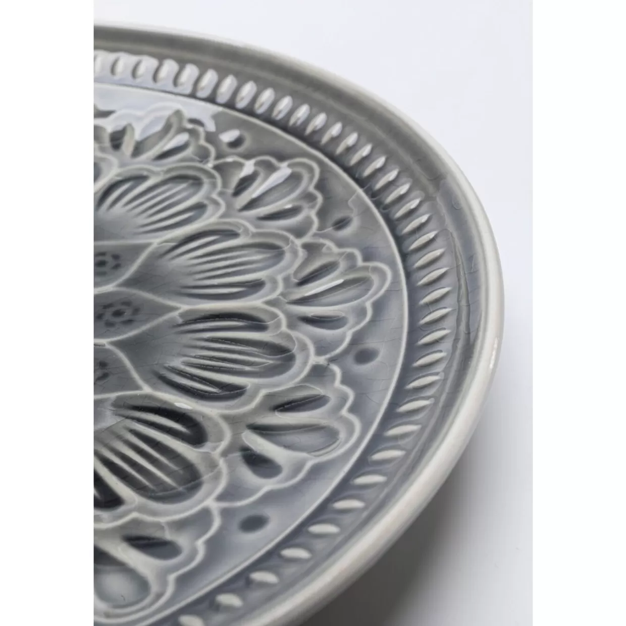 KARE Design Geschirr & Tischaccessoires | Teller Sicilia Mandala Grau O21Cm