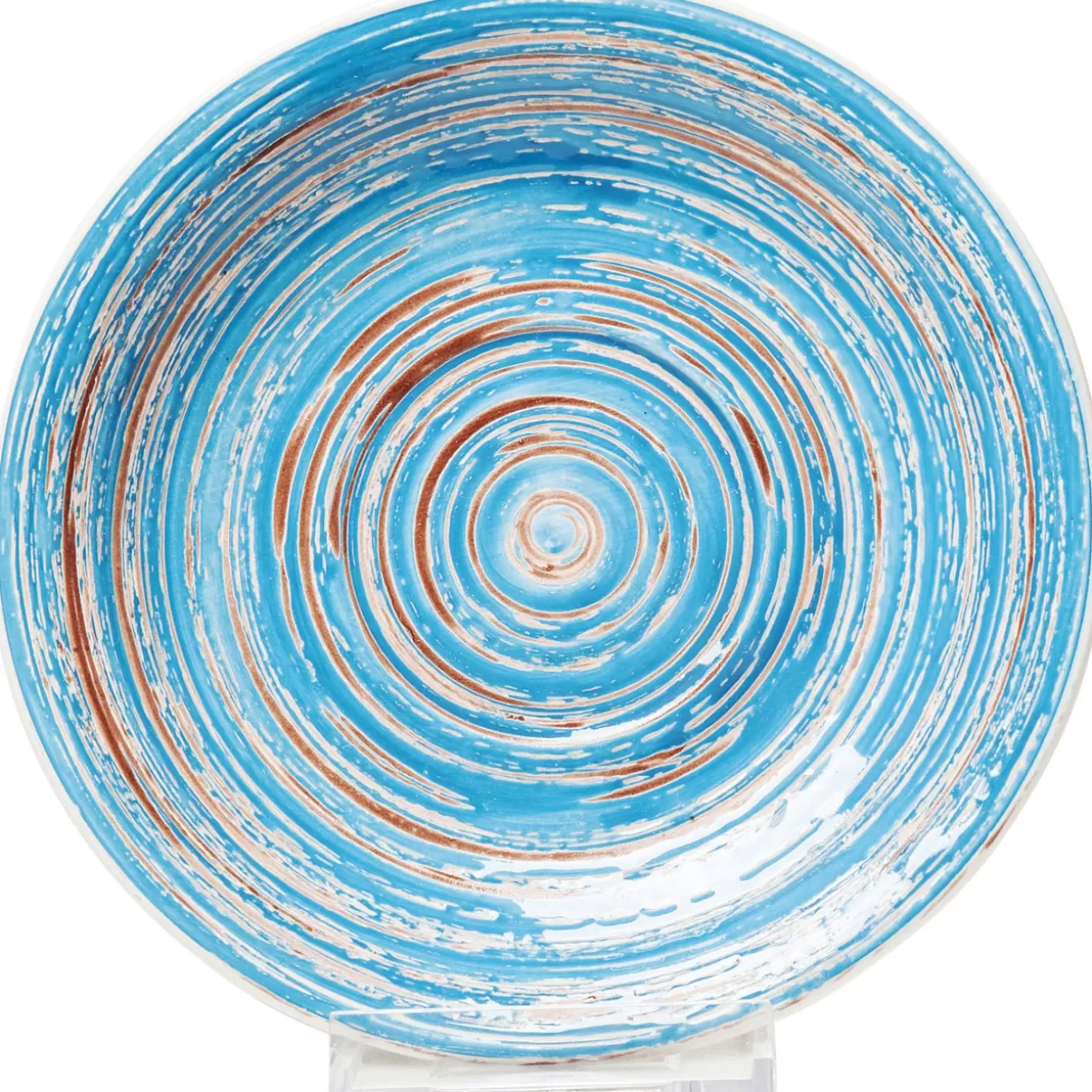 KARE Design Geschirr & Tischaccessoires | Teller Swirl Blau O19Cm