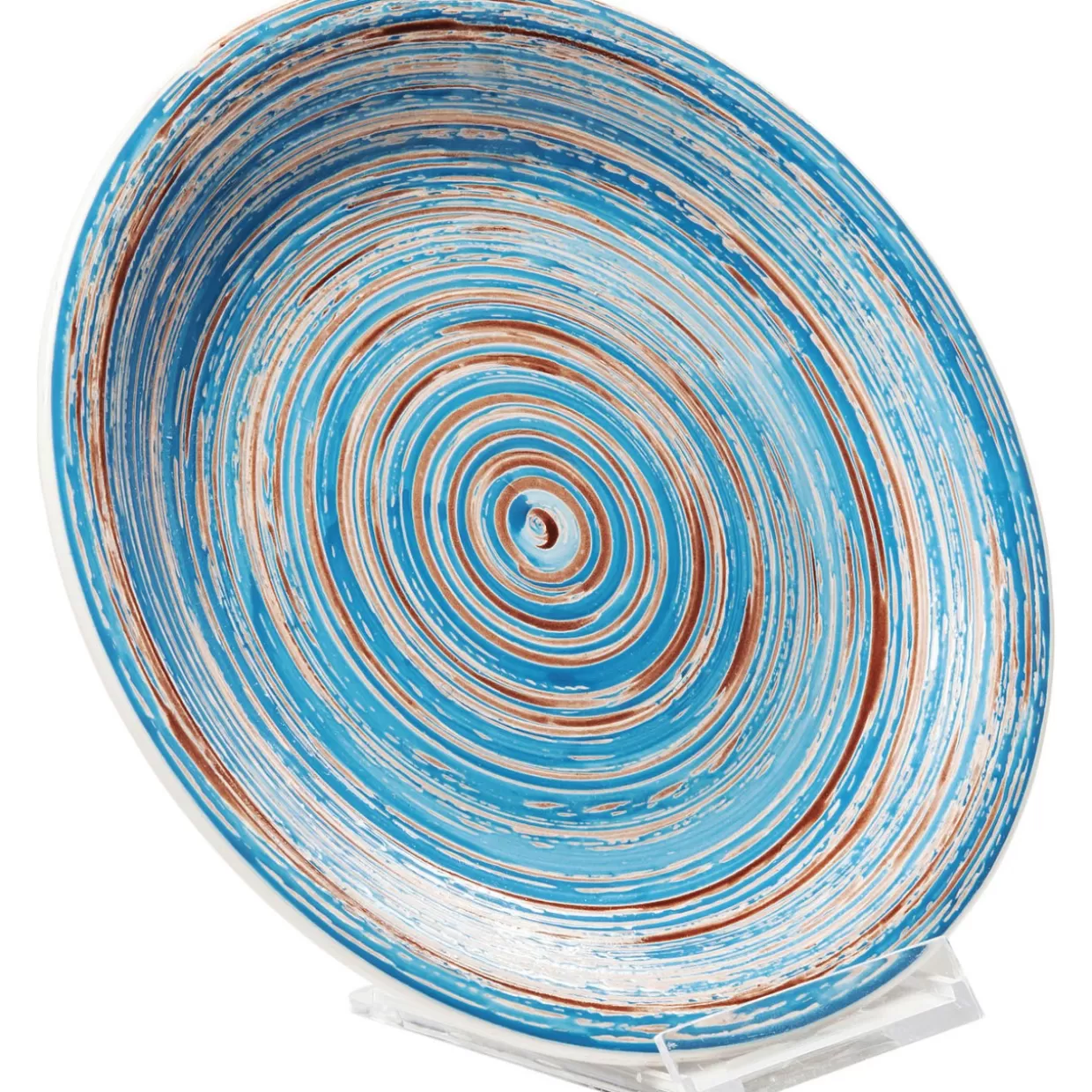 KARE Design Geschirr & Tischaccessoires | Teller Swirl Blau O19Cm