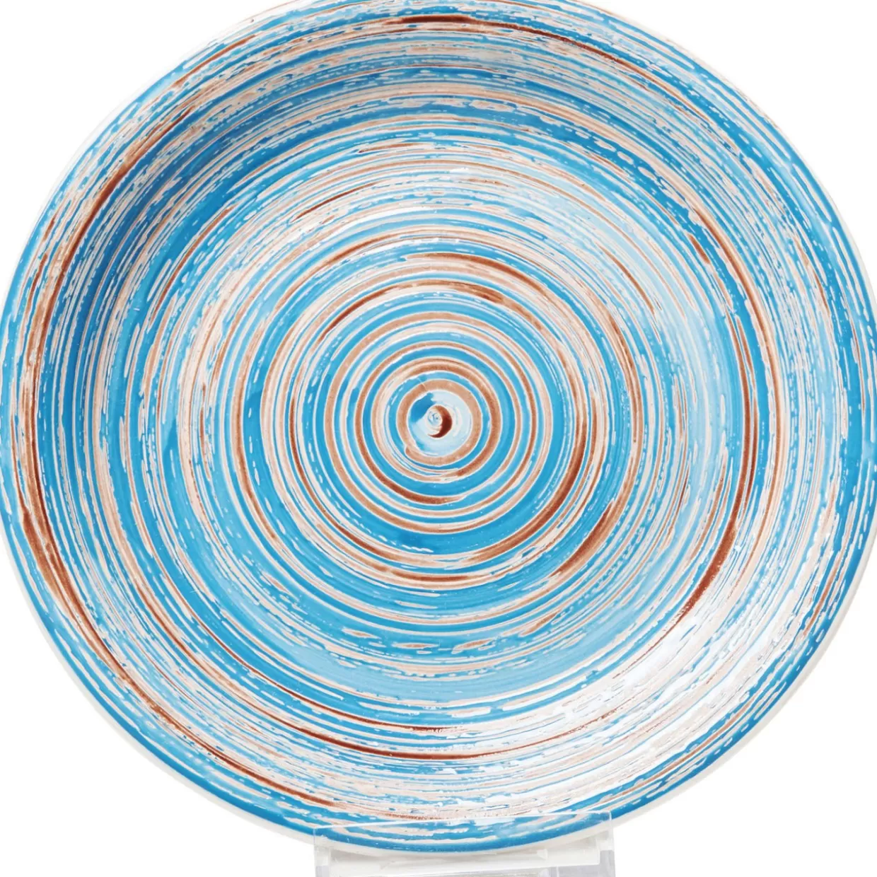 KARE Design Geschirr & Tischaccessoires | Teller Swirl Blau O27Cm