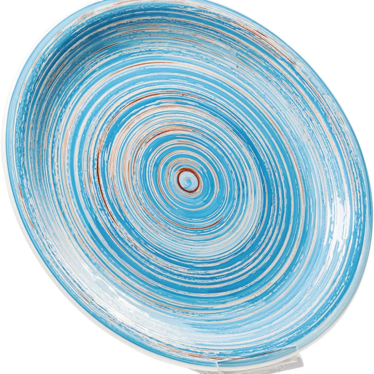 KARE Design Geschirr & Tischaccessoires | Teller Swirl Blau O27Cm