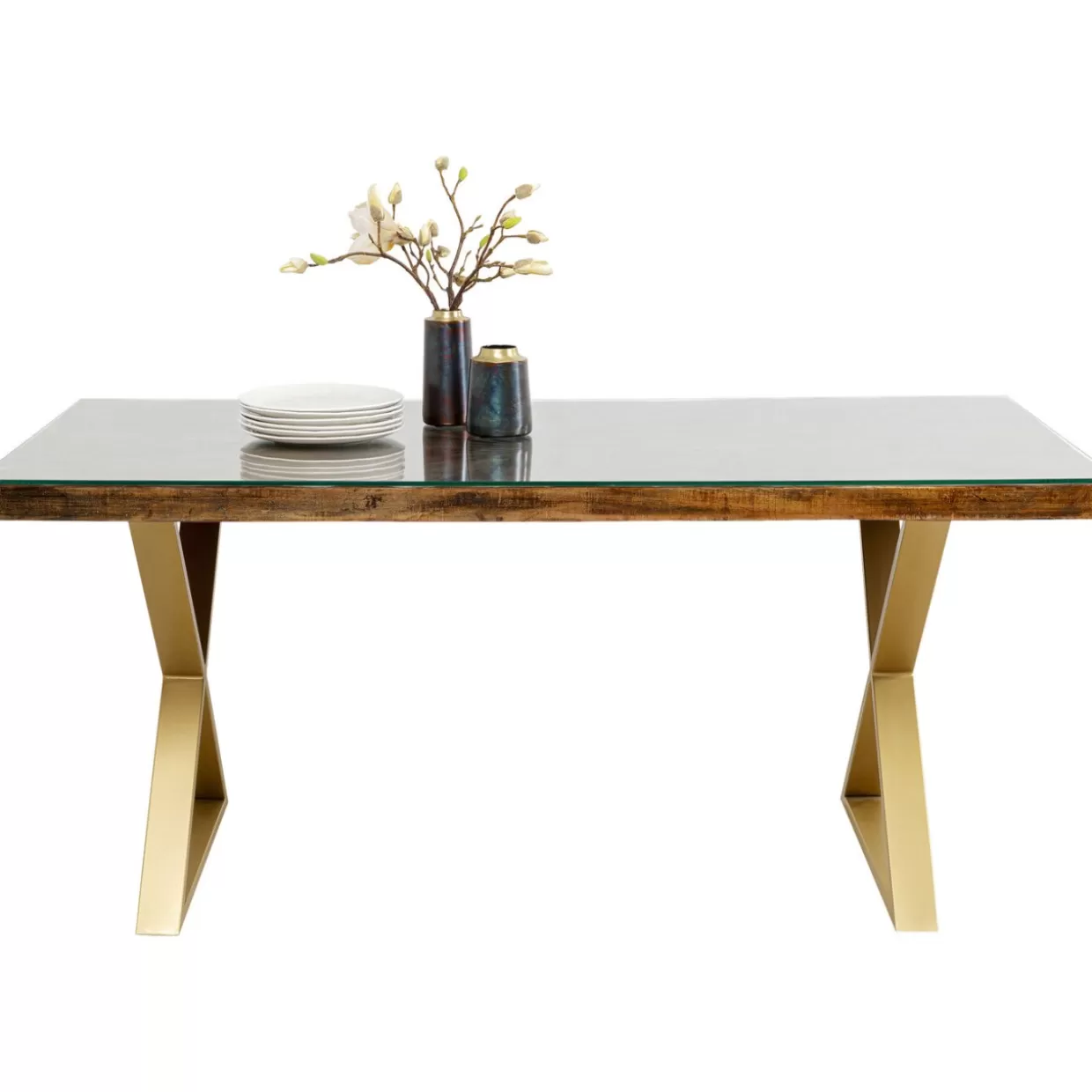 KARE Design Tische | Tisch Conley Cross Brass 180X90Cm