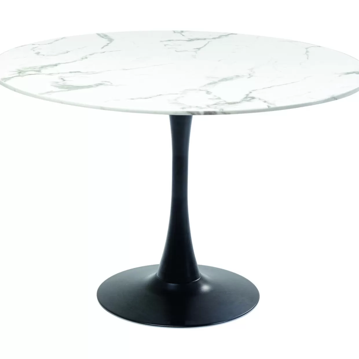 KARE Design Tische | Tisch Schickeria Marmor Weis Schwarz O110Cm