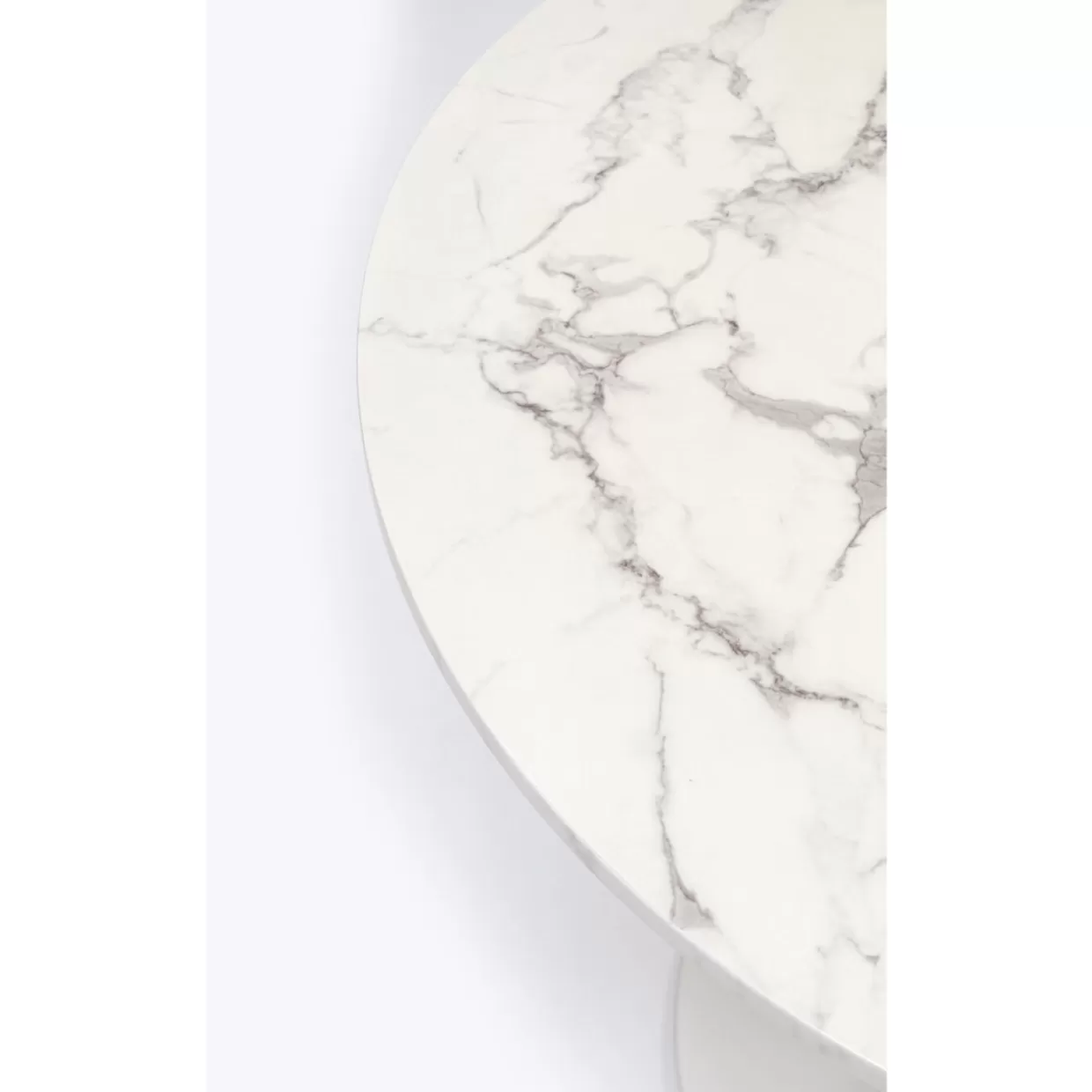 KARE Design Tische | Tisch Schickeria Marmoroptik Weis O80Cm