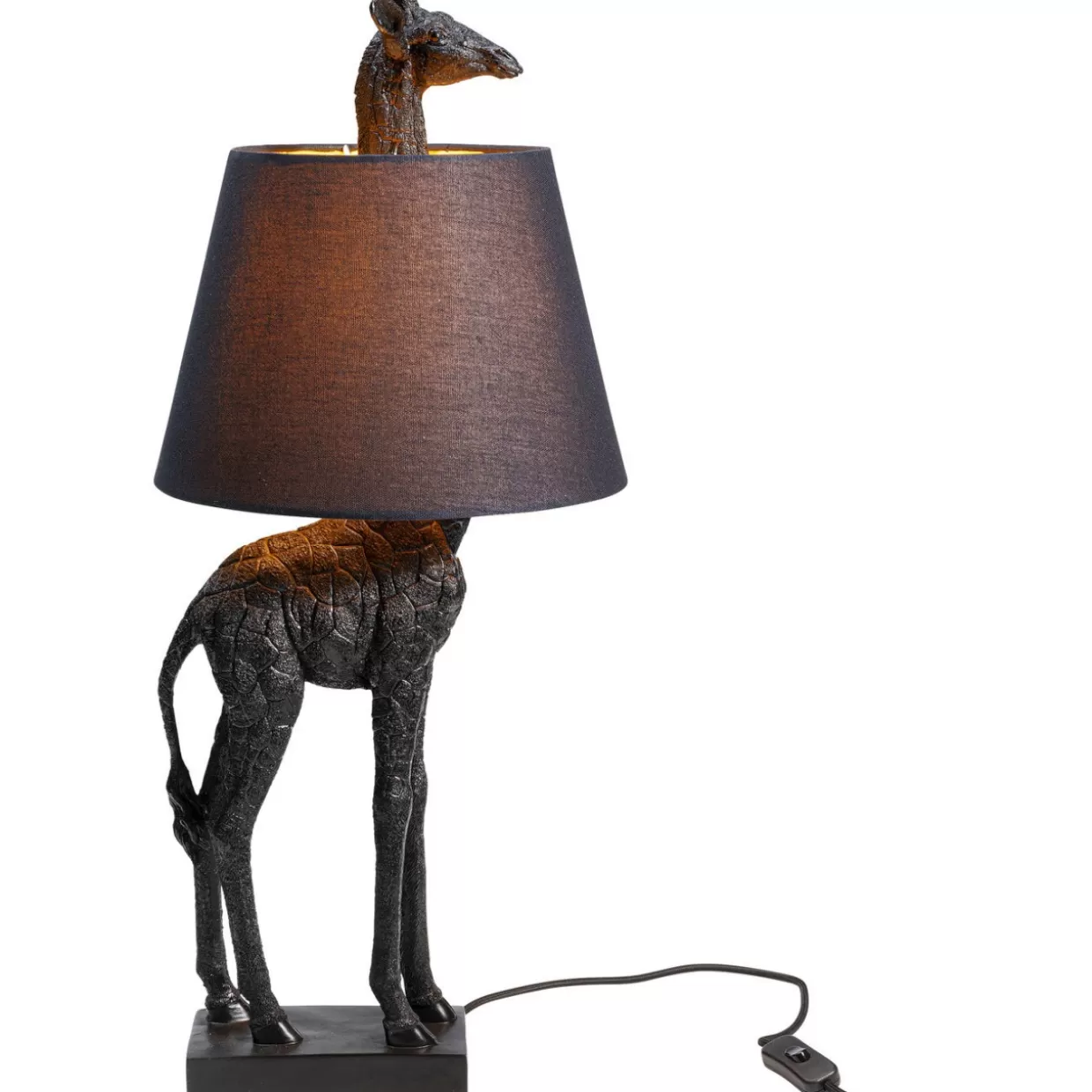 KARE Design Tischleuchten | Tischleuchte Animal Giraffe Matt Schwarz