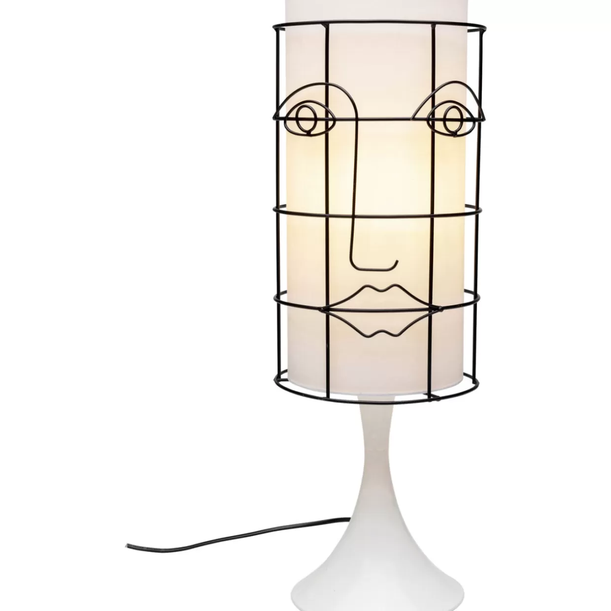 KARE Design Tischleuchten | Tischleuchte Grid Face Weis 60Cm
