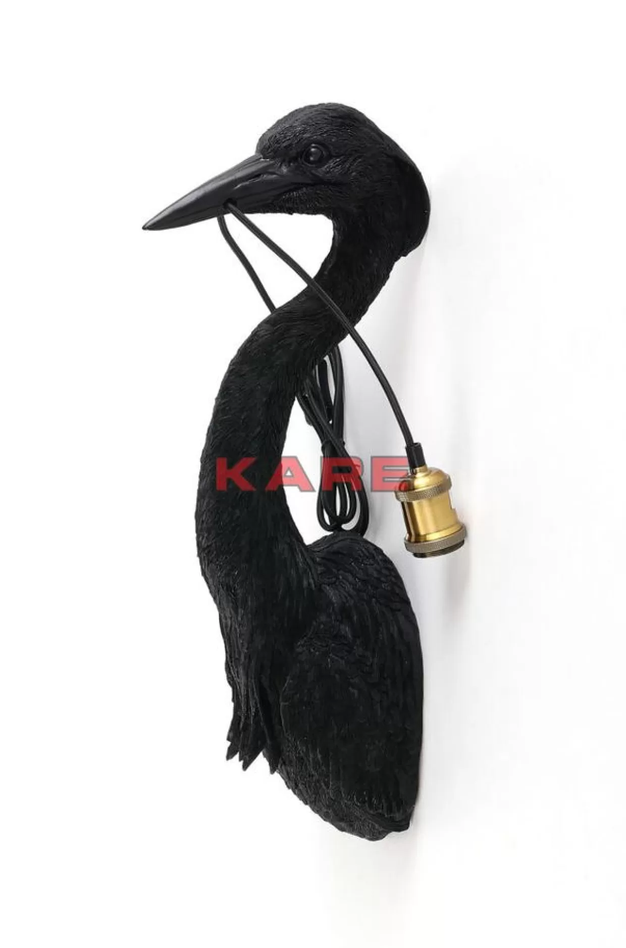 KARE Design Wandleuchten | Wandleuchte Animal Heron Schwarz 26X62Cm